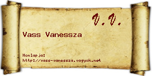 Vass Vanessza névjegykártya
